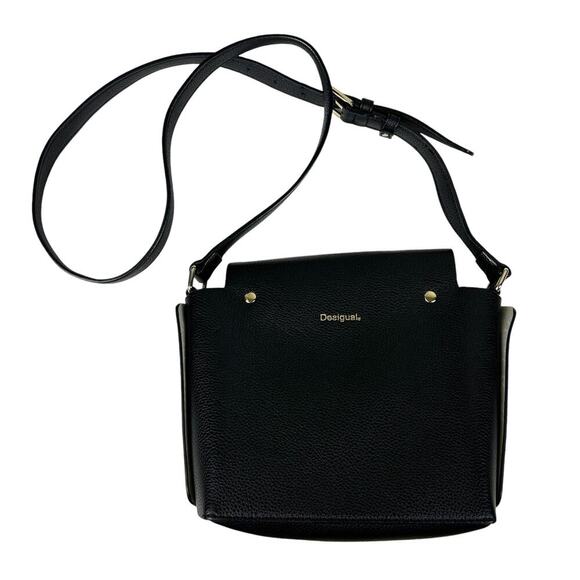 Desigual Black Square Faux Leather Face Crossbody Bag - Picture 4 of 5